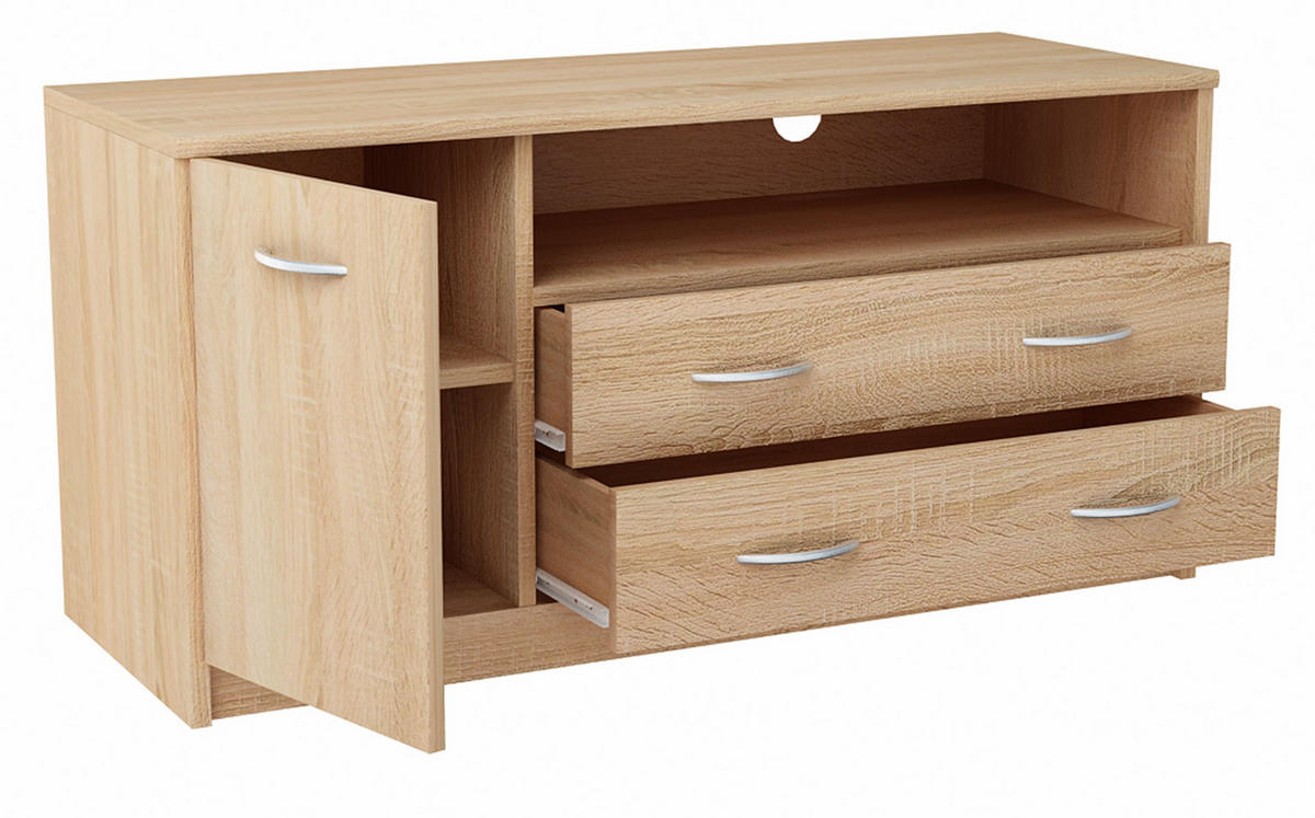 FERNSEHKOMMODE 1D2S Sonoma Eiche 110/41/55 cm - Sonoma Eiche, Holzwerkstoff (110/55/41cm) - Matkam Möbel