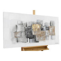 ACRYLBILD HANDGEMALT 120/60 cm - Grau, Holz/Textil (2/60cm) - KUNSTLOFT