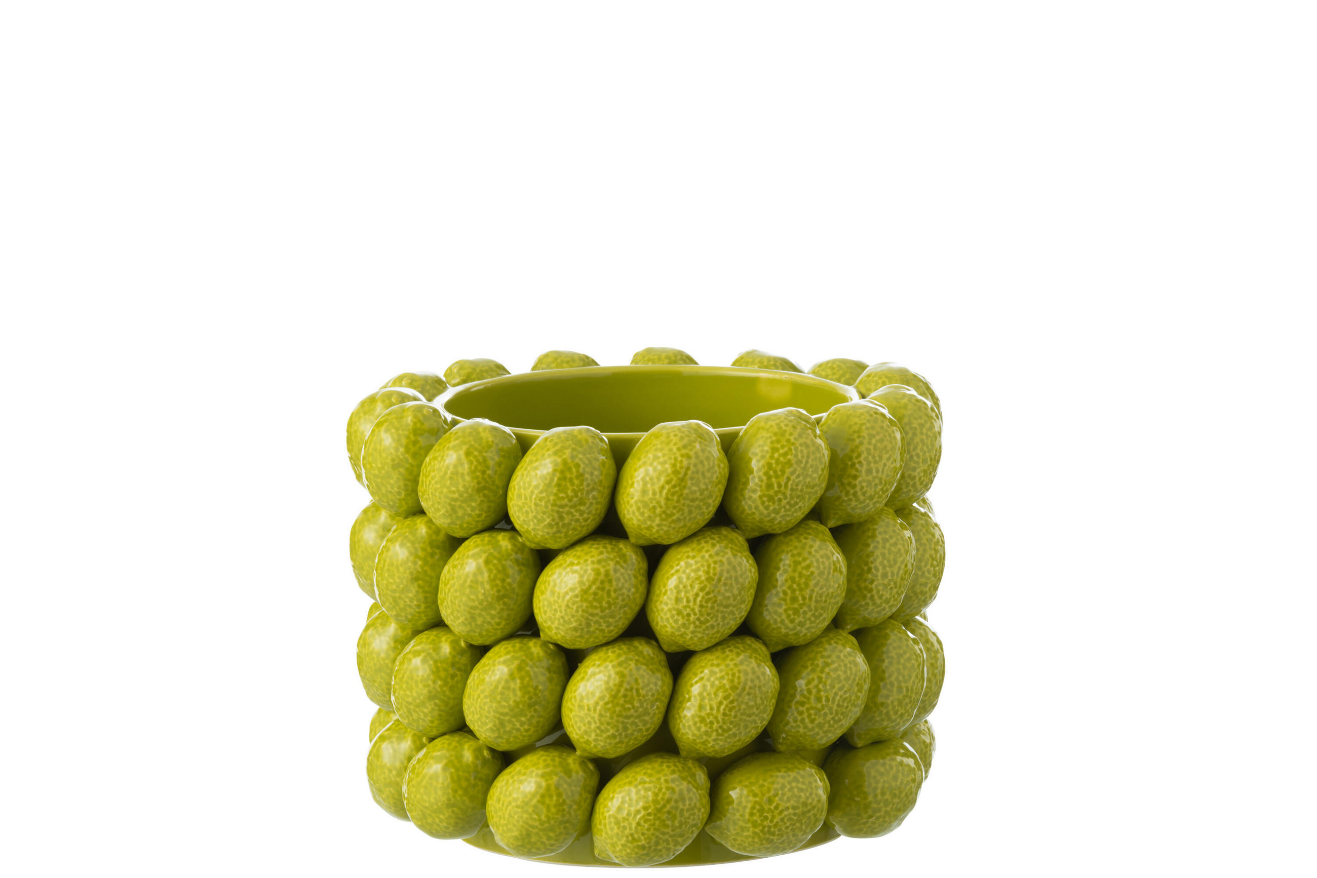 BLUMENTOPF LIMETTE - Töpferei - Grün - L - Ø 25 cm - Grün, Keramik (25/18.5cm) - J-Line