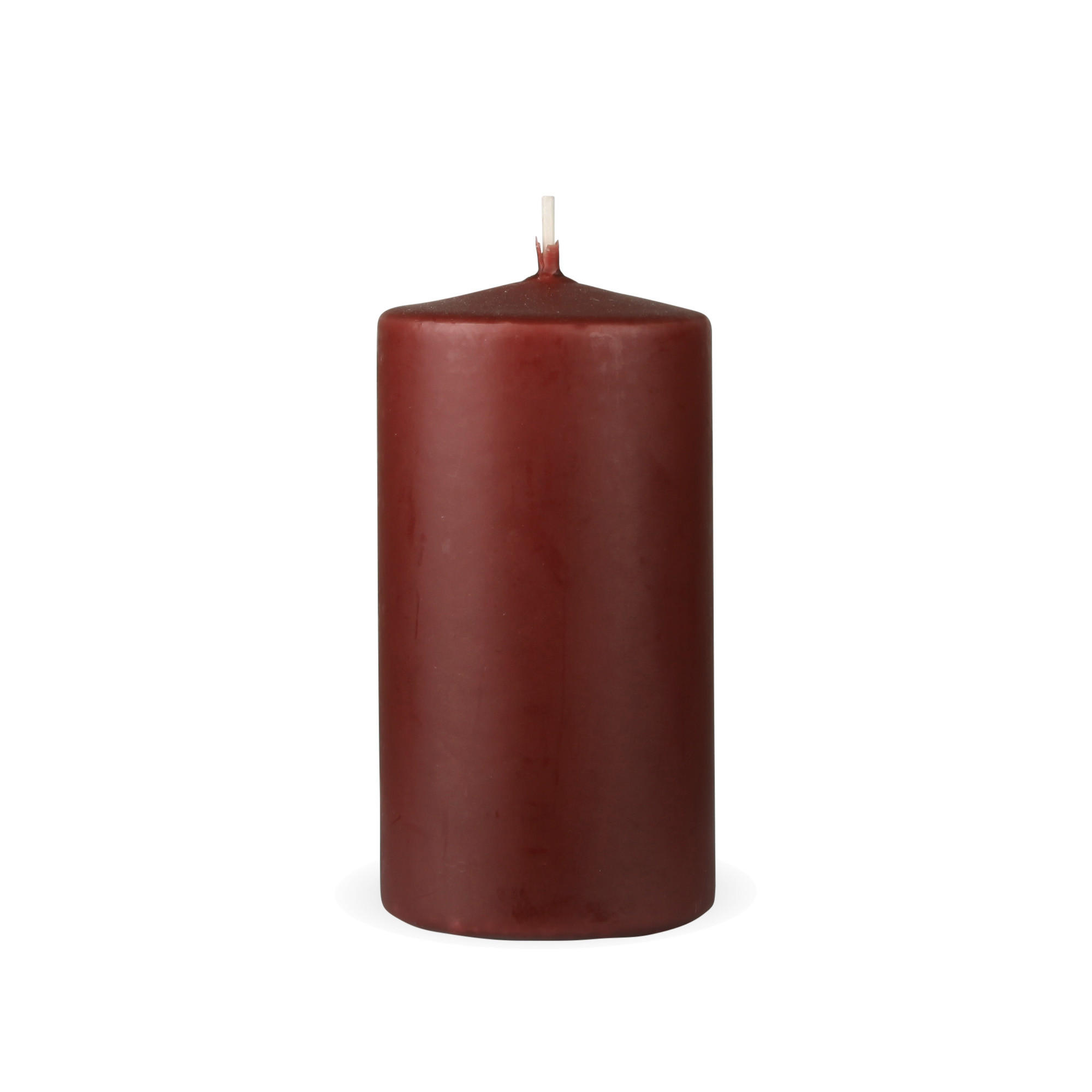 STUMPENKERZEN "Braun", Größe Ø7cm x Höhe: 12 cm - Braun, Naturmaterialien (7/12cm) - HS Candle