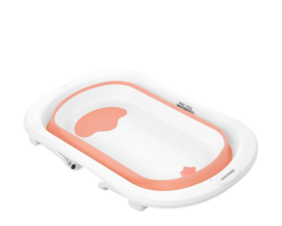 BABYBADEWANNE Fiji rosa rutschfest Wasserablauf leicht zu reinigen - Rosa, Kunststoff (47/80cm) - Kikka boo