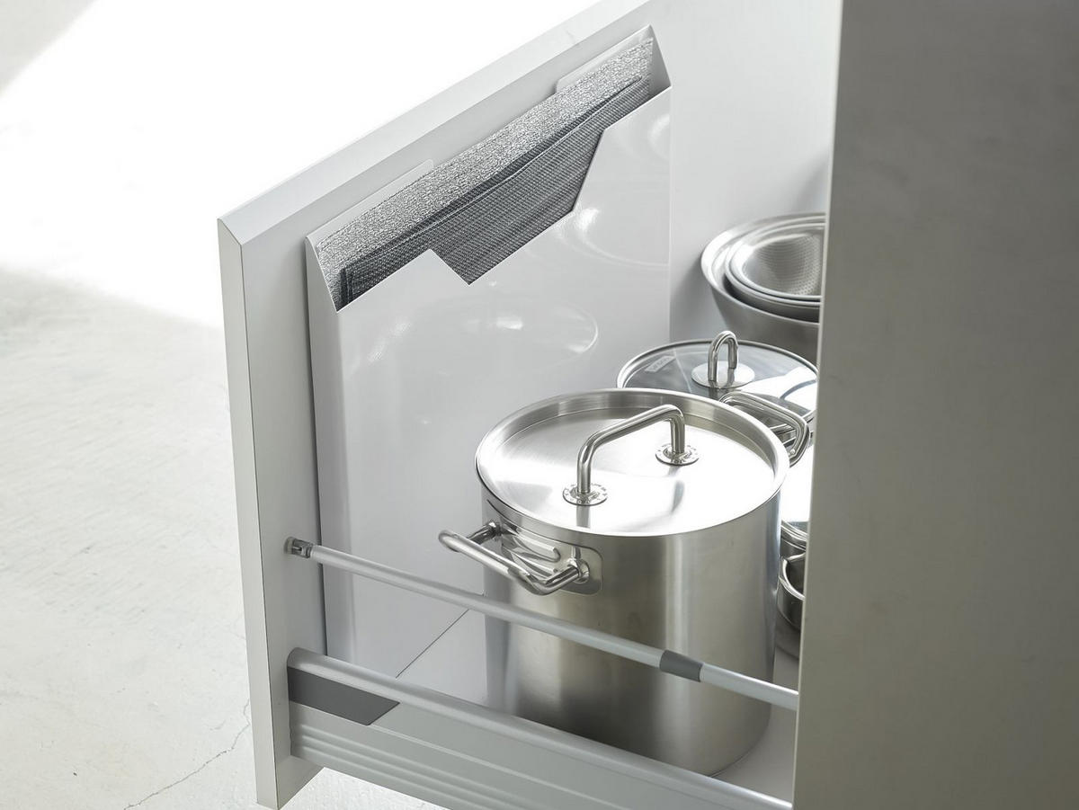 TISCHSET-AUFBEWAHRUNG Tower weiß 50/36/3 cm - Weiß, Metall (3/50/36cm) - Yamazaki