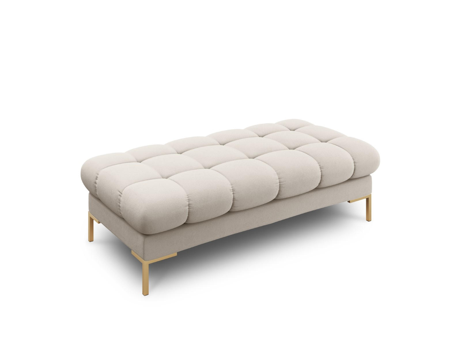 BANK Mamaia aus strukturiertem Stoff beige 2 Sitzplätze - Beige, Textil (133/41/62cm) - Micadoni