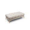 BANK Mamaia aus strukturiertem Stoff beige 2 Sitzplätze - Beige, Textil (133/41/62cm) - Micadoni