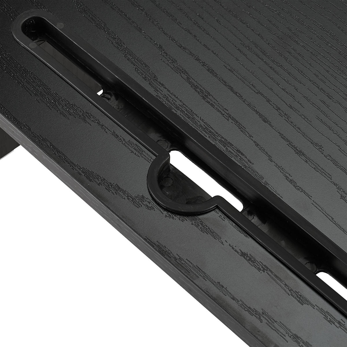MONITORSTÄNDER Schwarz für 2 Monitore ausziehbar 105 cm - Schwarz, Holzwerkstoff/Kunststoff (27/105/10.5cm) - Relaxdays