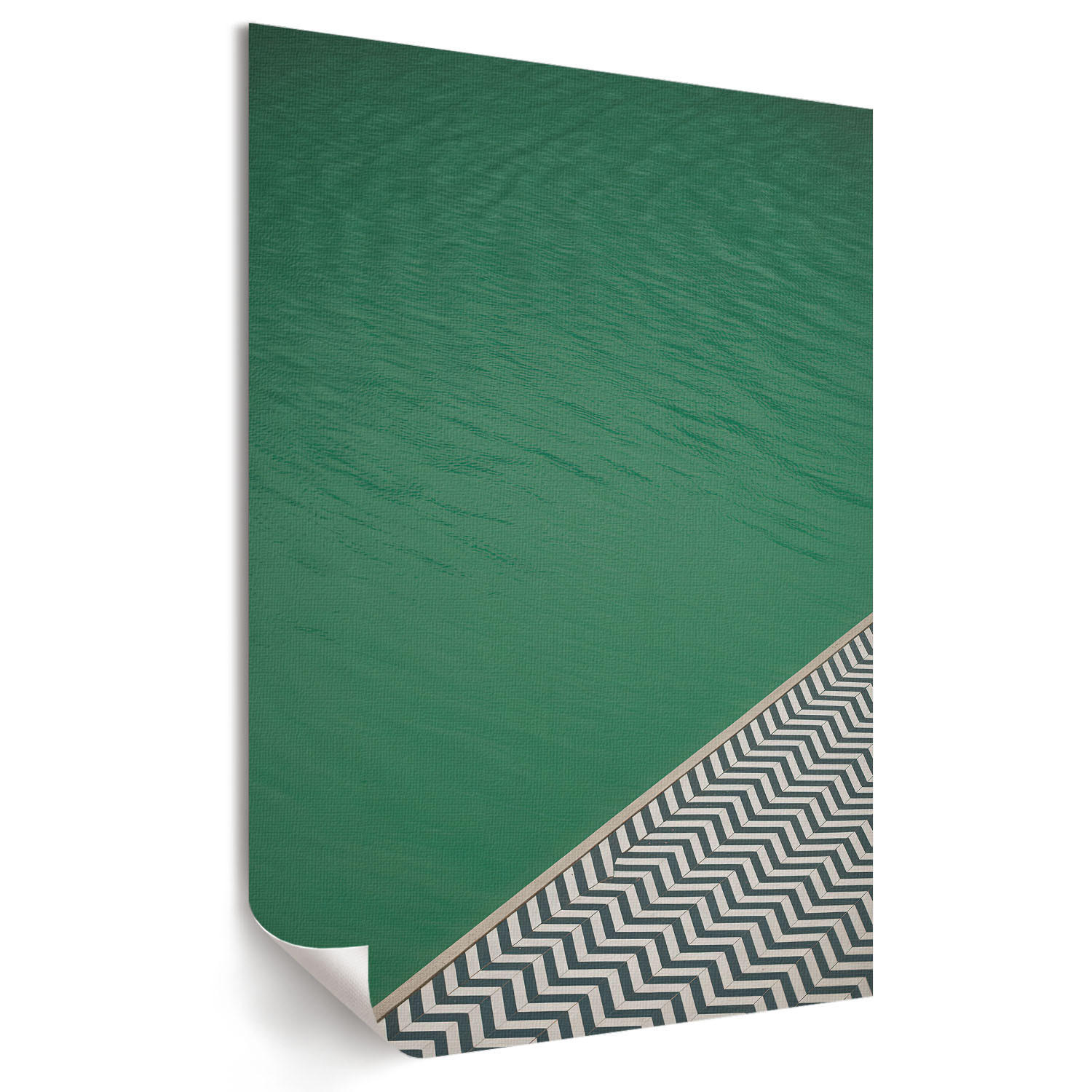 POSTER - 59x84 cm - Soft Structure - Der Rand des Pools - Grün, Textil (59/84/0.1cm) - TULUP