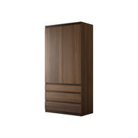 DREHTÜRENSCHRANK Malwa 2D3SZ - Nussbaumfarben, Holzwerkstoff (52/202/100cm) - MIRJAN24