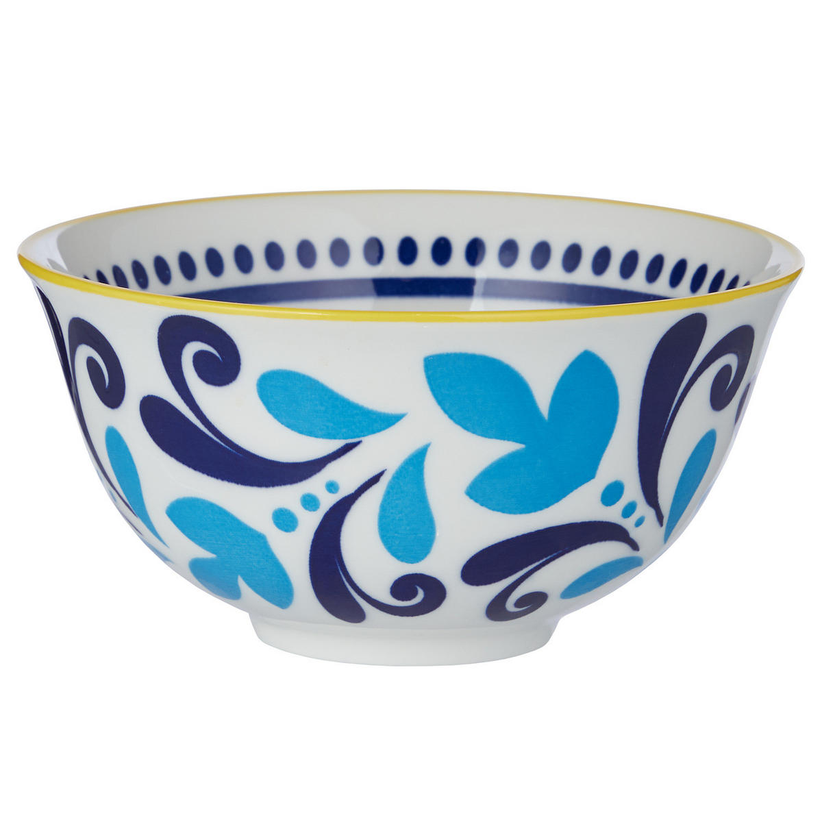 SCHALEN 6er-Set Ornaments 240 ml - Blau/Gelb, Keramik (11/11/5cm) - Butlers