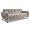 3-SITZER SOFA Volare mit Metallbeinen Cappuccino - Schwarz/Cappuccino, Textil/Metall (220/83/98cm) - Beautysofa