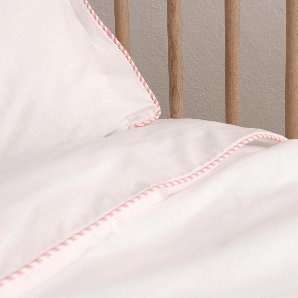 BETTBEZUG 2er-Set teiliges essential 100x120 cm (kinderbett) rosa - Pink, Textil (100/120cm) - Happy Friday