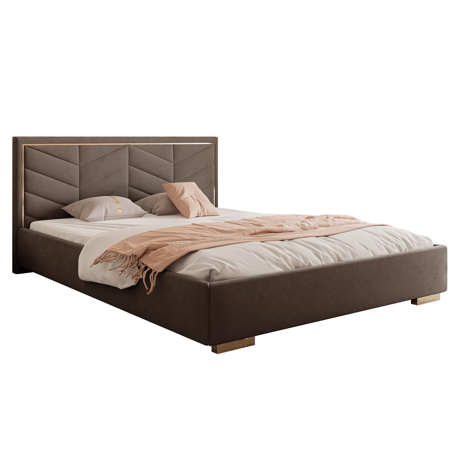Lookway Polsterbett Braun 160x200 cm