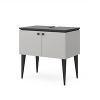 WASCHBECKENUNTERSCHRANK Gerta Grau 80 x 79 cm mit Türen - Grau, Holzwerkstoff (80/79/50cm) - Vicco