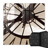 SCHLÜSSELBOX Schwarz 30x30 cm- Türöffnung nach rechts - Industrielle Eleganz - Braun, Metall (30/30/5cm) - TULUP