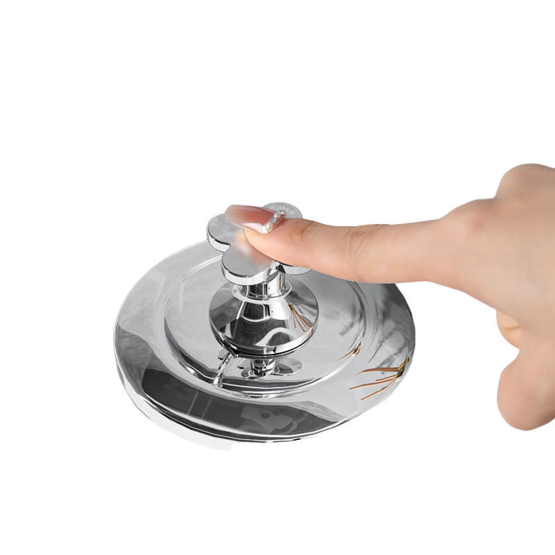 WC-TASTE, silber, 3.1/3.1/2.9CM - Silberfarben, Kunststoff (3/3/6cm)