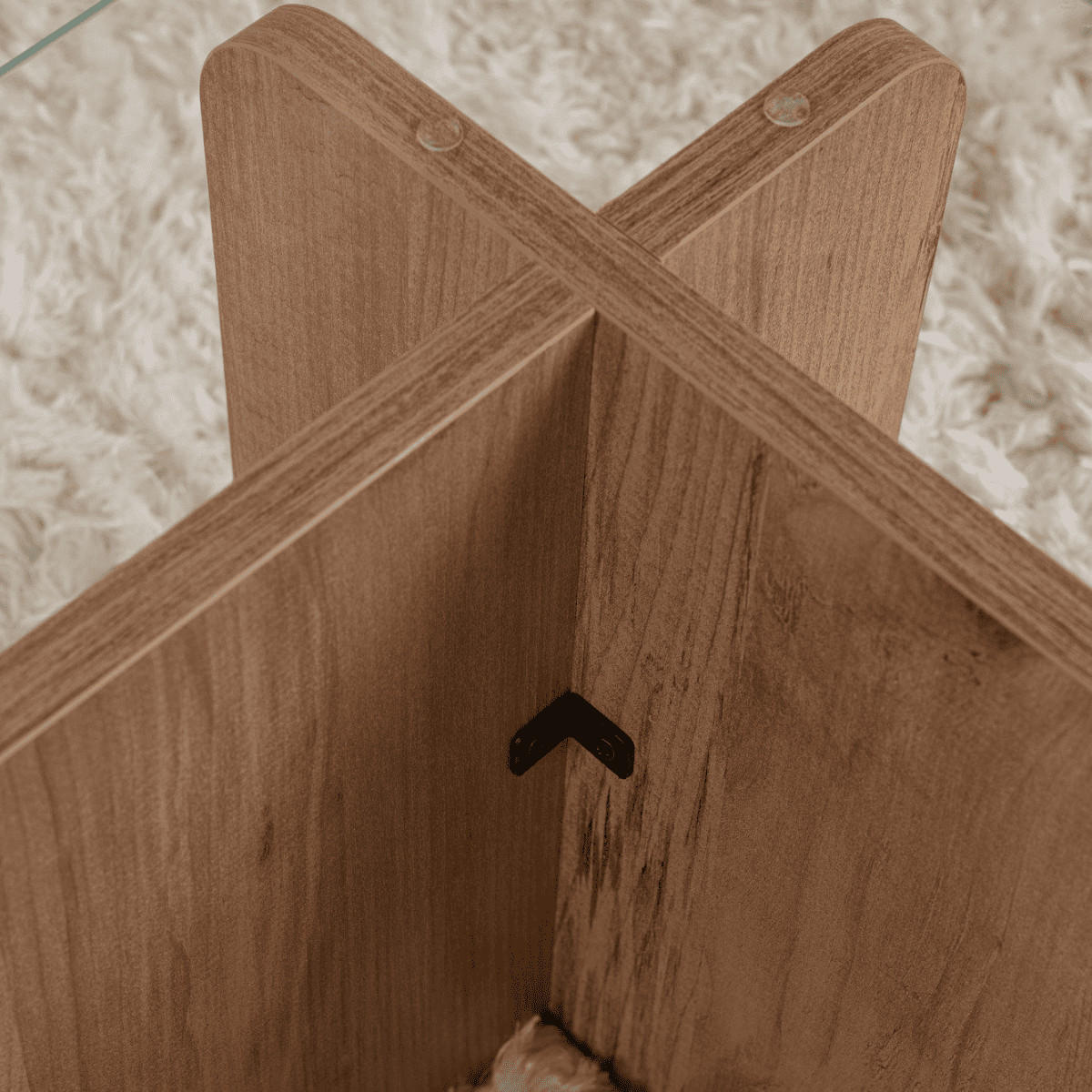 COUCHTISCH mit Tischplatte aus gehärtetem Glas 105/65/30 cm - Kieferfarben, Holzwerkstoff (110/65/30cm) - Calicosy