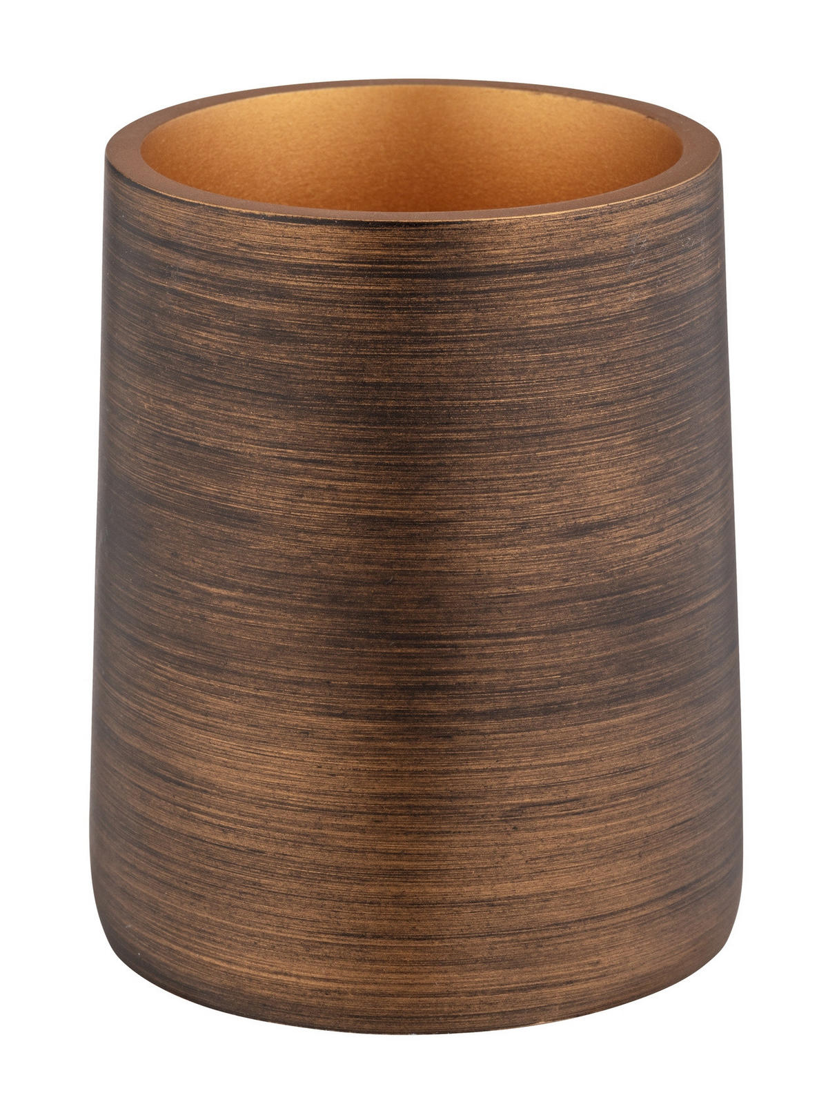 ZAHNPUTZBECHER aus Polyresin Palena 8,5/8,5/10,8 cm - Braun, Kunststoff (8.5/10.8/8.5cm) - Wenko