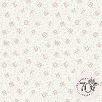 VLIESTAPETE Alphabet Taubengrau | Beige Grau | Buchstaben | 10mx52cm - Grau, Papier/Kunststoff (52/1000cm) - Graham & Brown