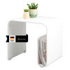 BEISTELLTISCH MIT MAGAZINHALTER Acryl weißmatt - Weiß, Kunststoff (30/38.5/35.5cm) - eluno