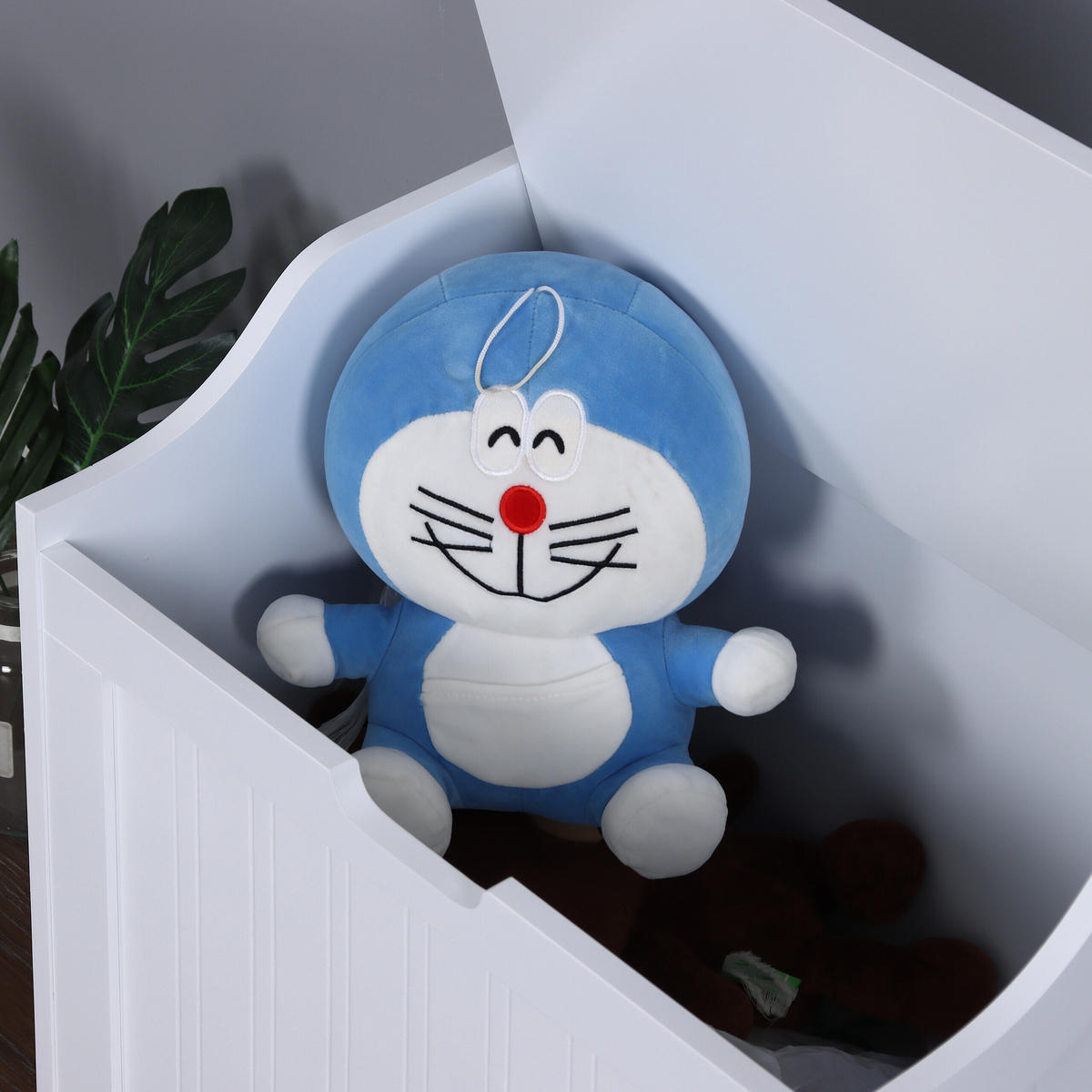 WÄSCHETRUHE - Weiß, Holzwerkstoff (56/53/36cm) - Relaxdays