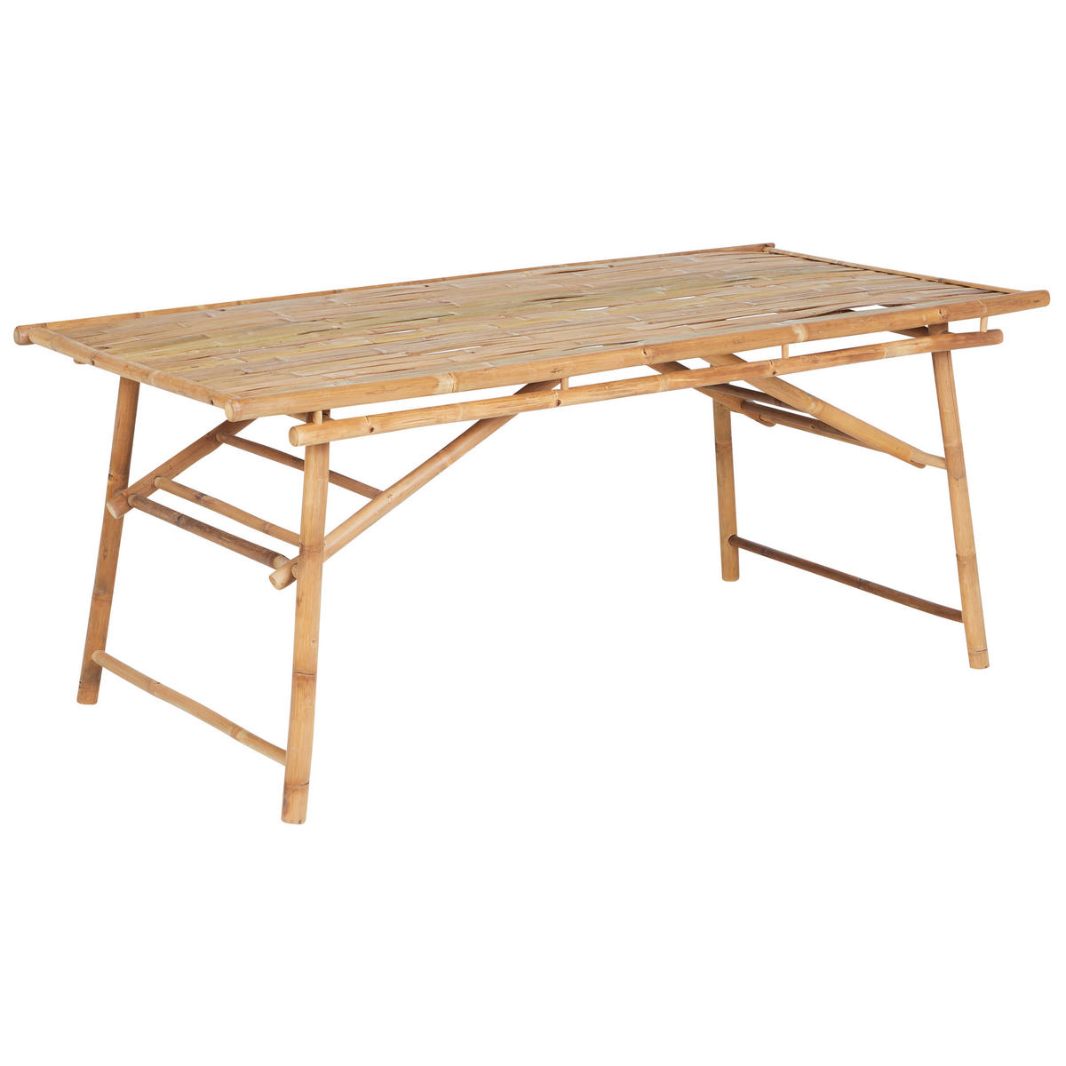 GARTENMÖBEL SET 4-Sitzer Bambusholz hellbraun Tindari - Hellbraun, Holz - Beliani