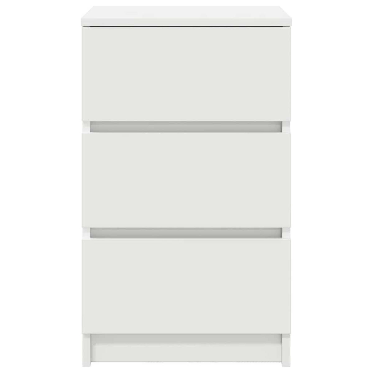 NACHTTISCH Mit 3 Schubladen Weiss 39/35/65 Cm - Weiß, Holzwerkstoff (35/65/39cm) - vidaXL
