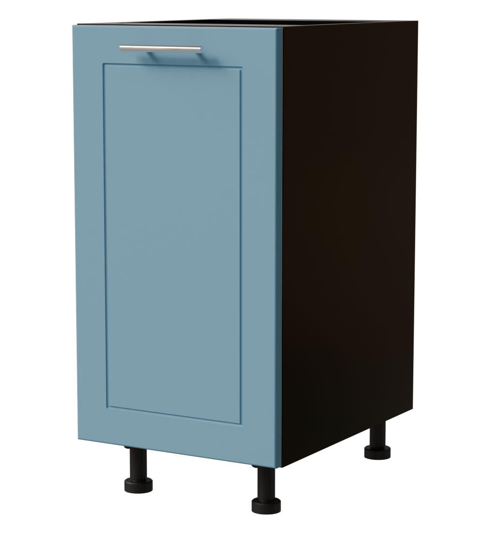 Feldmann-Wohnen Unterschrank Blau, Schwarz 40x82x50 cm