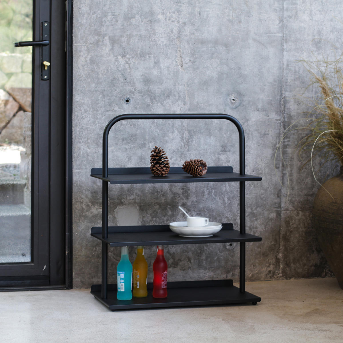 SKŘÍŇ NA BOTY Poytya - černá, kov (60/73/32cm) - [en.casa]