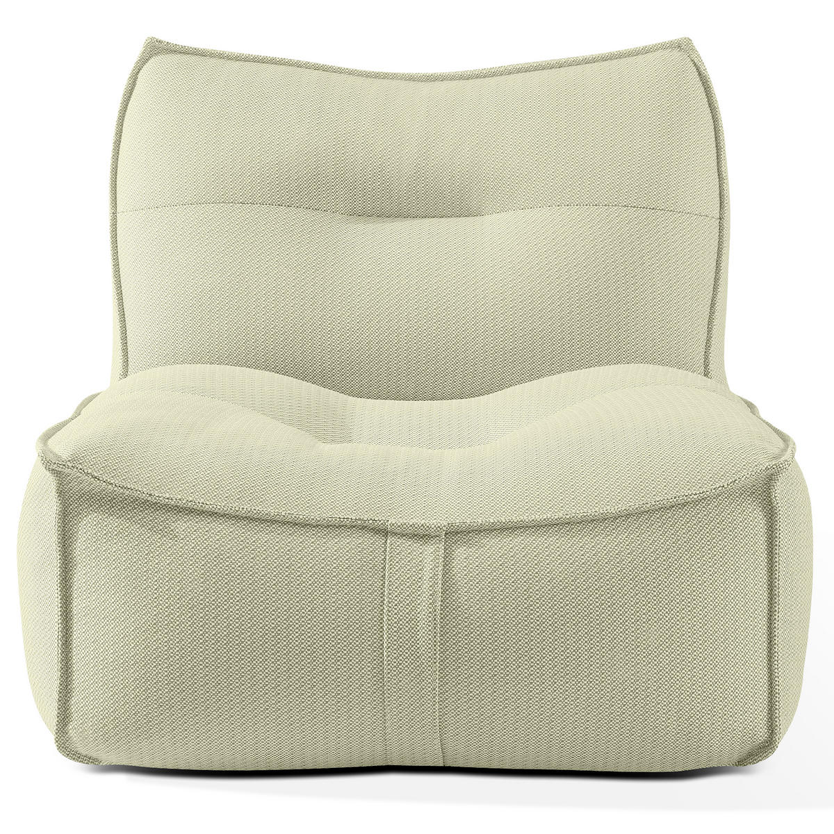 GARTENSESSEL LOVIA Lounge-Sessel, Hellgrün/Weiß - Hellgrün, Textil (90/82/106cm) - KONSIMO®
