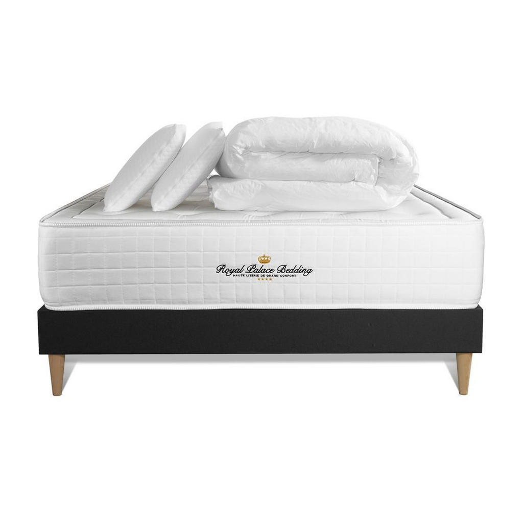 Thumbnail - Royal Palace Bedding Bett, Schwarz, Textil, H1, 7-Zonen, Höhe ca. 30 cm, 140x190 cm, Oeko-Tex® Standard 100, Schlafzimme...