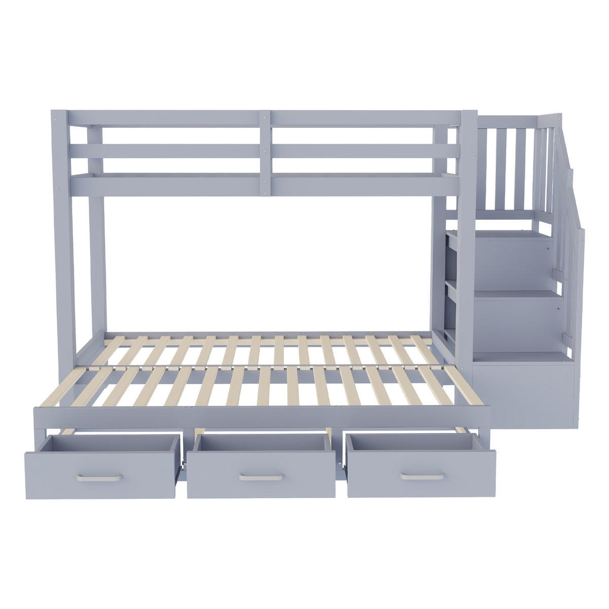 ETAGENBETT Jugend Grau - Grau, Holz (90/200cm) - ComfortXL