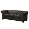 3-SITZER SOFA - Schwarz, Kunststoff (203/72/86cm) - home24