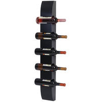 WEINREGAL MILLAU Schwarz - Schwarz, Holzwerkstoff (13/99/9cm) - MCW