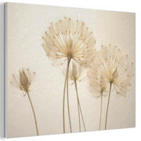 AKUSTIKBILD Sonnenlicht - Löwenzahn - Botanisch - Blumen Wanddeko 70x50 cm - Creme, Kunststoff (70/50/0.9cm) - MuchoWow
