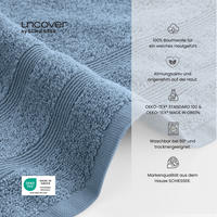 HANDTUCHSET Brooklyn - 4-teilig - 50x100 cm - Hellblau - Hellblau, Textil (50/100cm) - Uncover by Schiesser