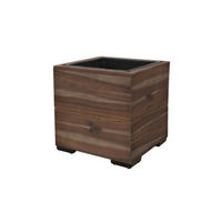 PFLANZKASTEN Colorado 1, 28x28 cm, Akazienholz, Braun - Dunkelbraun, Holz (28/28/28cm) - dasmöbelwerk