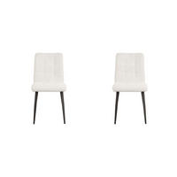 ESSZIMMERSTUHL Juul Beige 45/54/89 cm 2er-Set - Weiß, Textil (54/89/45cm) - LABEL51