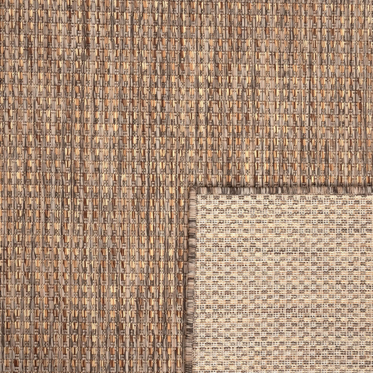 OUTDOOR Teppich Natur Balkon, Terrasse schmutzabweisend Beige Rechteckig 160x220 - Beige, Textil (160/220cm) - KADIMA DESIGN