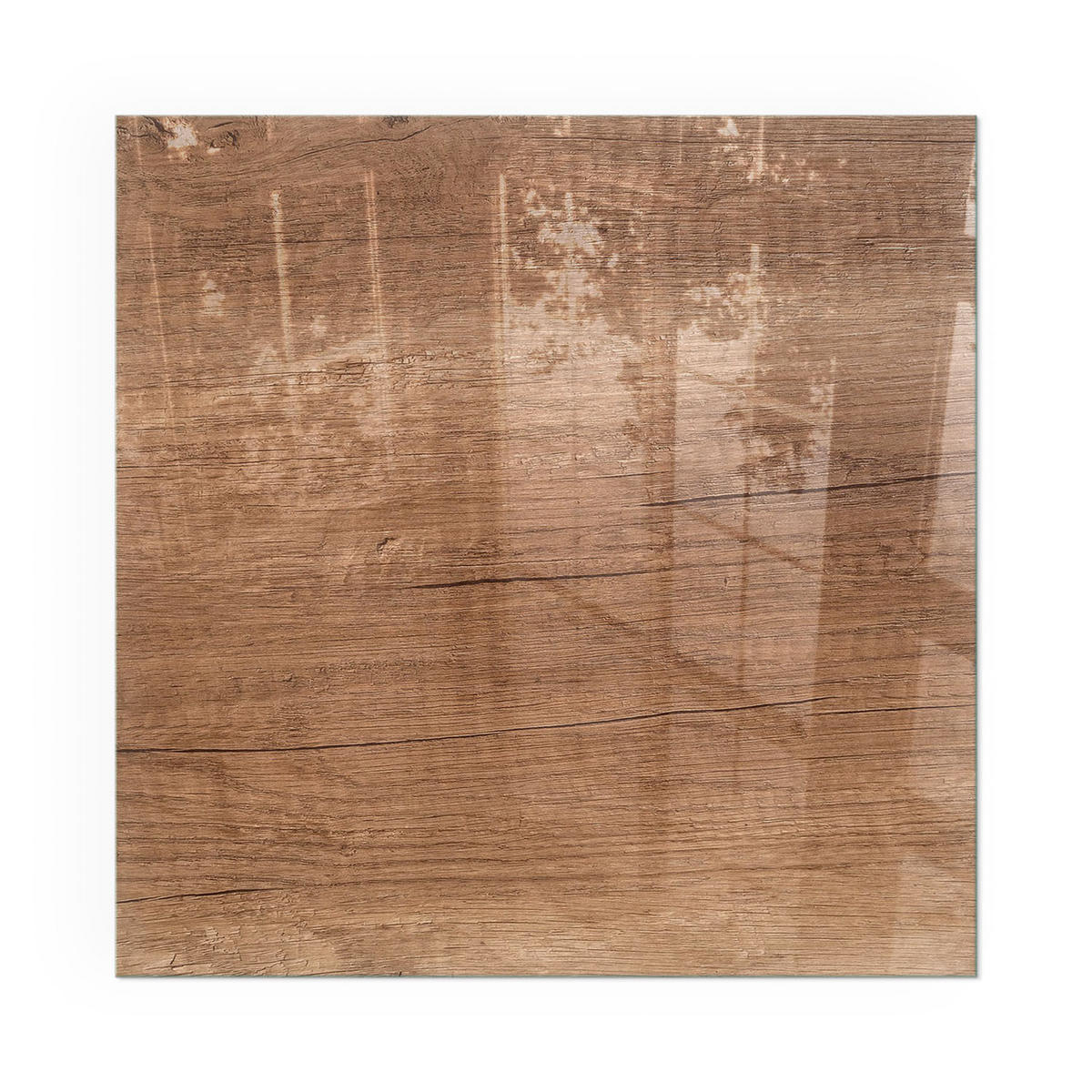 GLASPLATTE für Kamin 60x60 cm - Braun, Glas (60/60/0.4cm) - TULUP