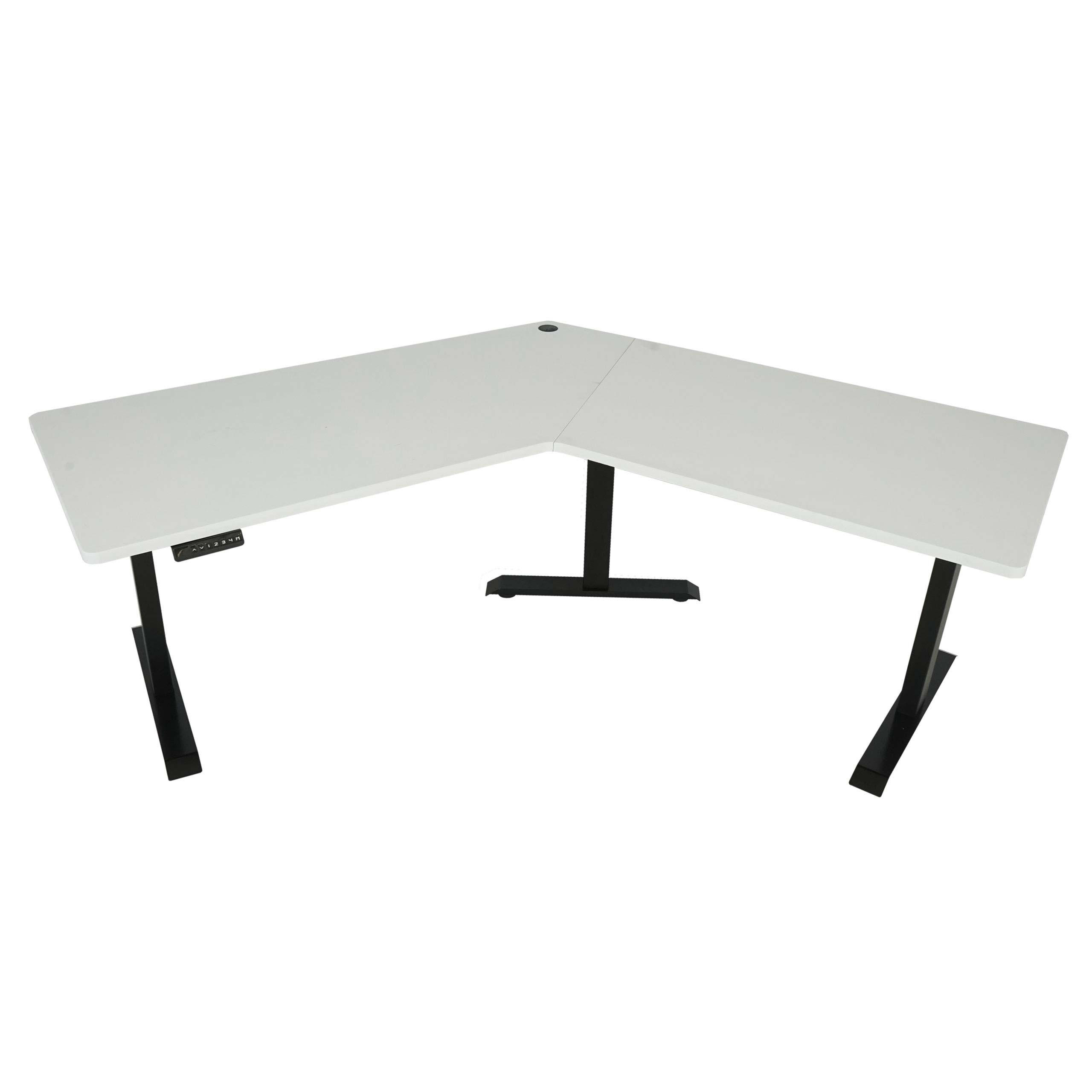 SCHREIBTISCH rechteckig Weiß, Schwarz - Schwarz/Weiß, Metall (75/257/121cm) - Jamb