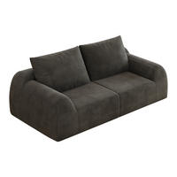 2-SITZER-SOFA 190 cm Schaumstoff-Kompression ohne Montage, DE-42815, Dunkelgrau - Dunkelgrau, Textil (190/85/95cm) - ComfortXL
