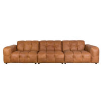 SOFA 4,5-SITZER Hackman Leder Cognac/ Braun - Cognac/Braun, Leder (364/84/102cm) - Dutchbone
