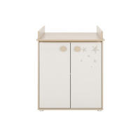 WICKELKOMMODE mit Wickelaufsatz Felix - Französische Herstellung - 77/70/96 cm - Apfelbaumfarben, Holzwerkstoff (70/96/77cm) - Calicosy