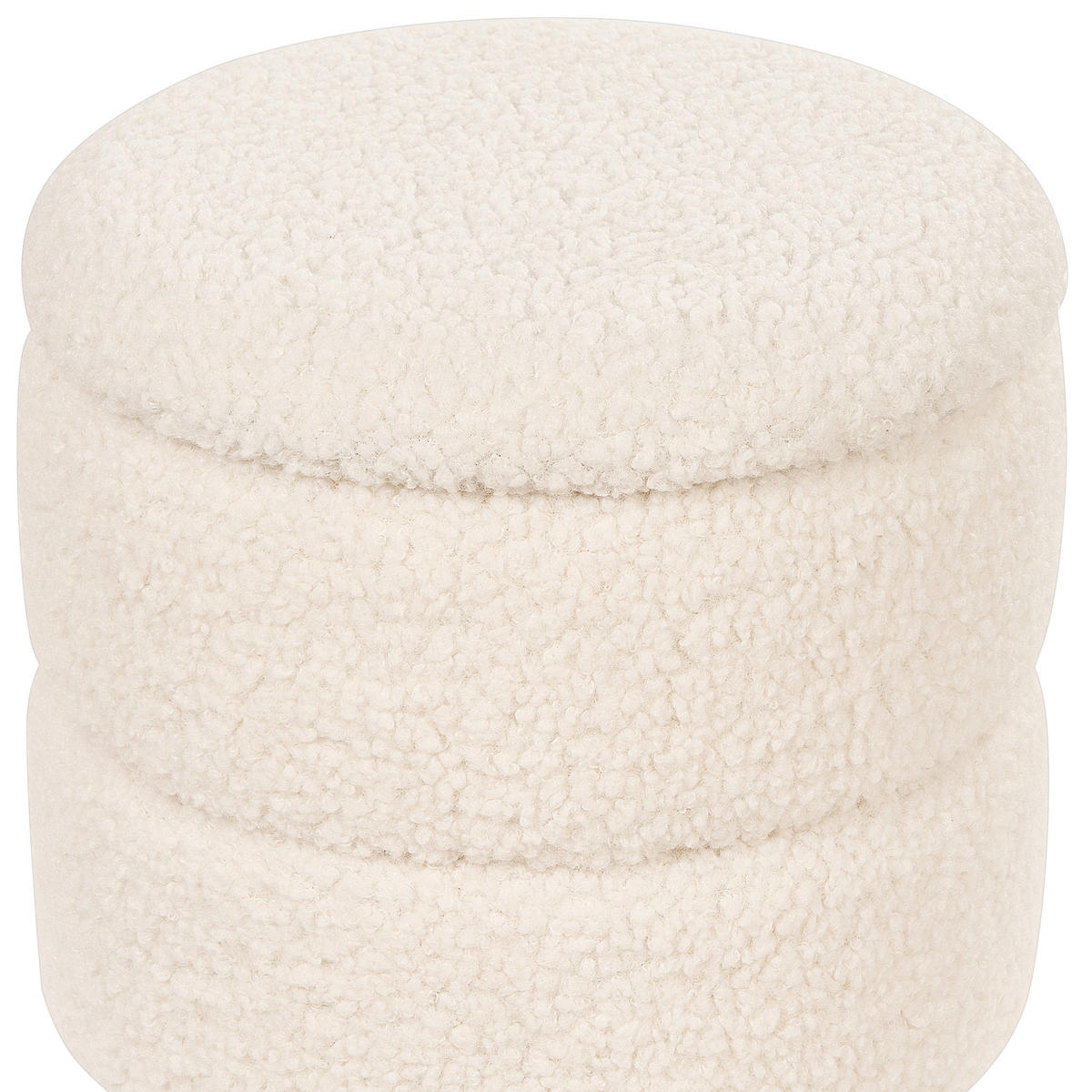 POUF Neely 35/35/38 cm - Weiß, Kunststoff/Textil (35/38/35cm) - Beliani