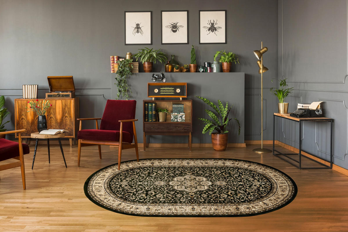 TEPPICH Royal 100/180 cm - Pastellgrün, Textil (100/180cm) - rugsX