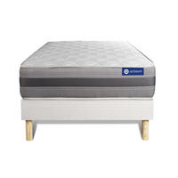 BETT Actimemo relax Memory-Schaum 90 x 200 cm h2 - Kit Bettgestell Weiß - Beige/Weiß, Holz (90/200cm) - ACTISOM