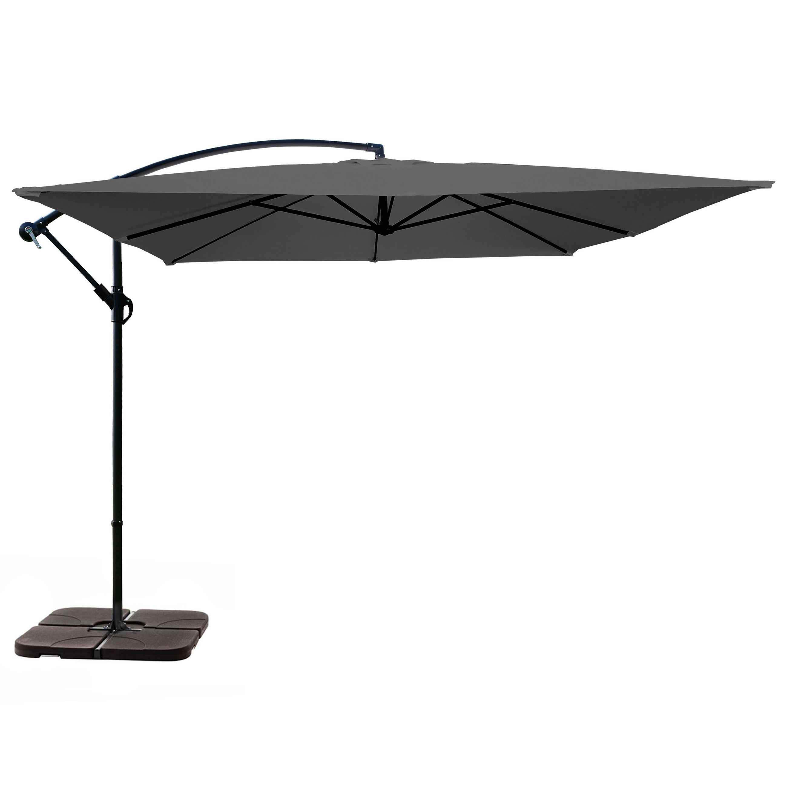 Oviala Sonnenschirm Grau 300x300 cm