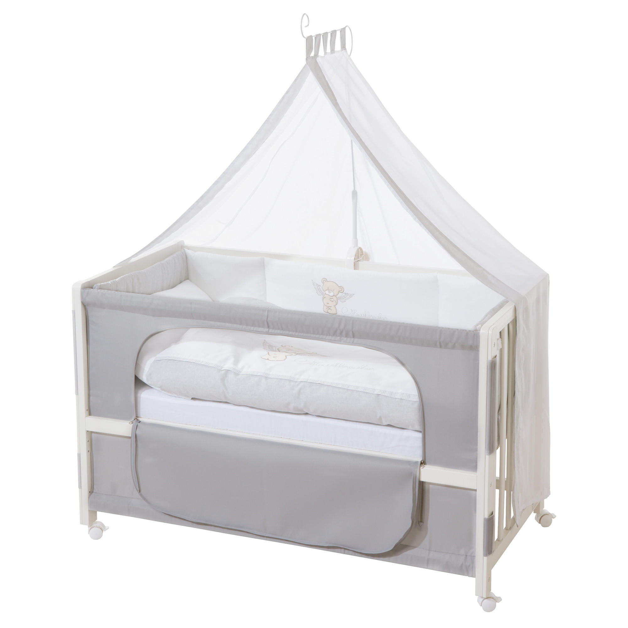BABYBETT Heartbreakerbär 5er-Set 60 x 120 cm - Weiß, Holzwerkstoff (60/120cm) - Roba