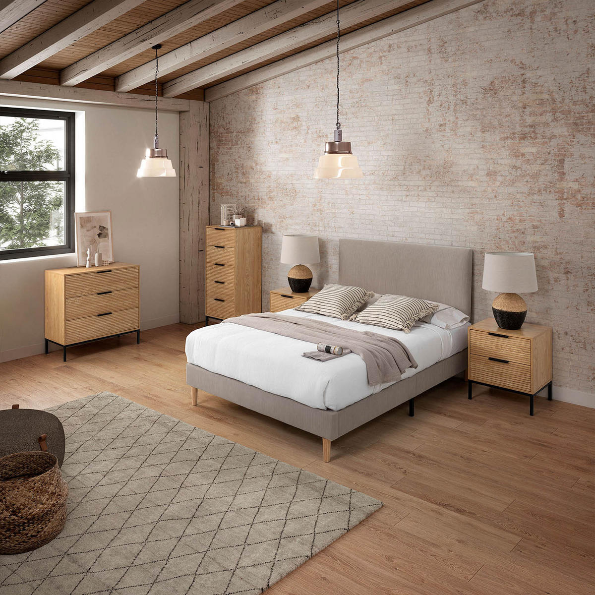 POLSTERBETT + kopfteil Bari 160x200 cm, Grau - Grau, Textil (200/160cm) - VS Venta-stock