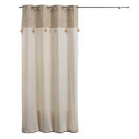 VORHANG mit Ösen und Fransen Sultancurtain 240/140 cm - Beige, Naturmaterialien (140/240cm) - Douceur d´intérieur
