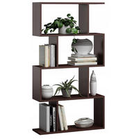 BÜCHEREGAL BASK 4 Wenge 76,4/28/141 cm - Wengefarben, Holzwerkstoff (76.4/141/28cm) - Matkam Möbel